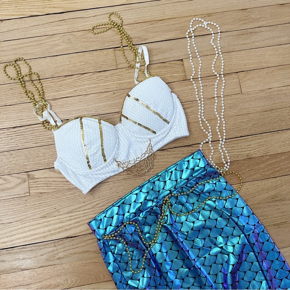UNDER THE SEA MERMAID HALLOWEEN COSTUME - ADULT XS/S - Picture 3 of 5